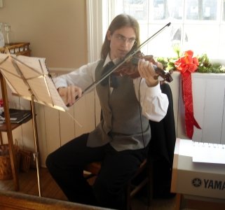 Ben playing the violin
